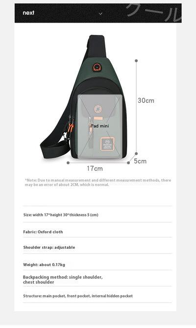 Bolsa Pectoral Multifuncional para Hombre - Diseño Moderno y Versátil - Image 12