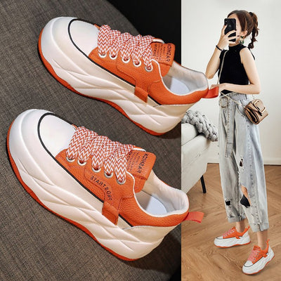 Zapatillas Deportivas Casuales para Mujer con Suela Gruesa y Cordones - Image 9