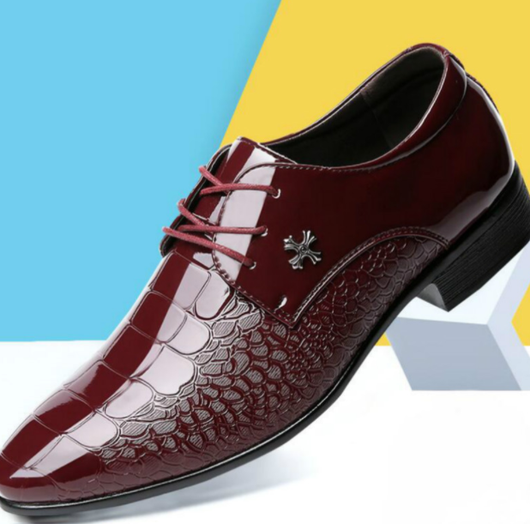 Zapatos de Vestir Elegantes con Cordones y Acabado Brillante - Image 8