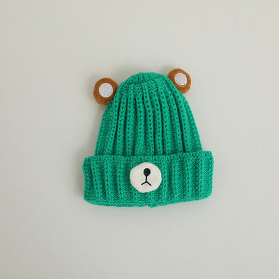 Gorro de Lana Tejido con Diseño de Osito en Colores Pastel - Image 43