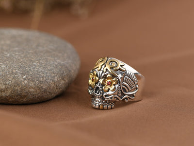 Anillo de Plata S925 Vintage Ajustable para Hombre - Image 6