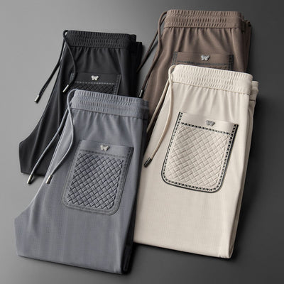 Pantalones Deportivos Casual de Lujo con Bordado de Marca y Tobillo Ajustable - Image 2