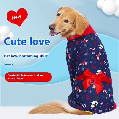 Pijama Antipeluche para Perros Grandes con Decoración de Moño