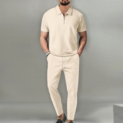 Traje Ejecutivo de Textura Waffle con Solapa Clásica - Diseño Monocromo
