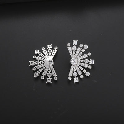 Aretes de Circonita con Diseño de Copo de Nieve Personalizados - Image 4