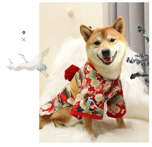 Traje Tradicional Kimono para Perros Shiba Inu y Gatos - Ropa Asiática Tang para Mascotas Pequeñas y Medianas - Image 4