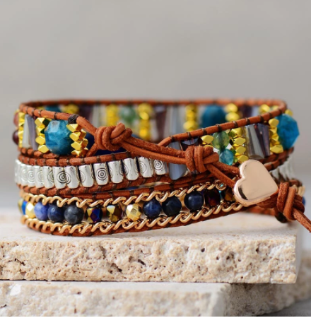 Pulsera de Cuero Árbol de la Vida con Dije Corazón Espiritual - Image 5