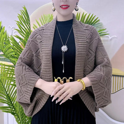 Cardigan Elegante de Punto Otoño Invierno - Chal Versátil para Combinar - Image 11