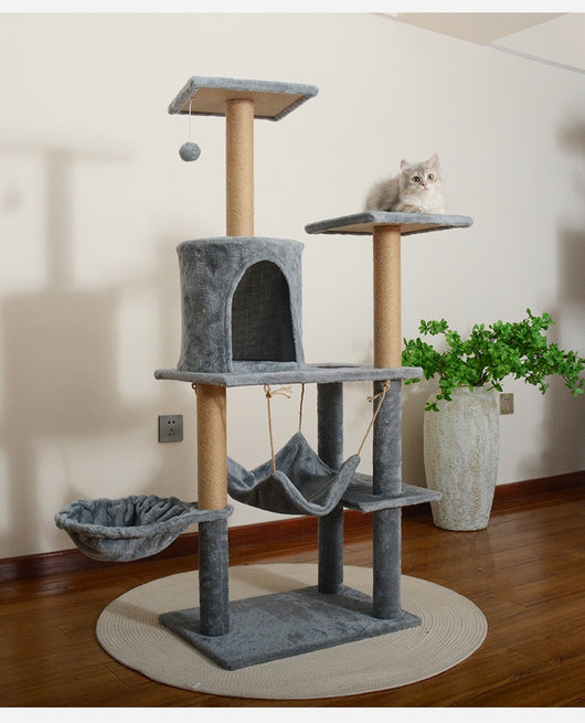 Combo de Árbol Rascador Grande con Cama para Gatos de Uso Doméstico - Image 10