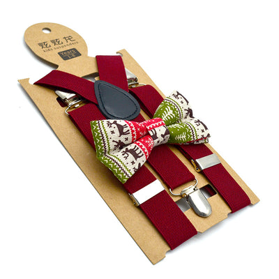 Conjunto de Tirantes y Pajarita Estampada para Niños - Image 10