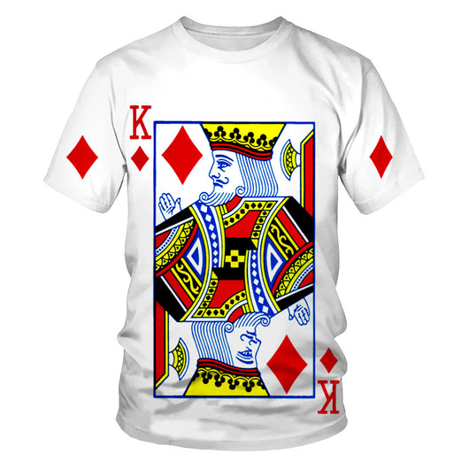 Camiseta Póker Hombre Impresión Digital 3D Manga Corta - Image 3