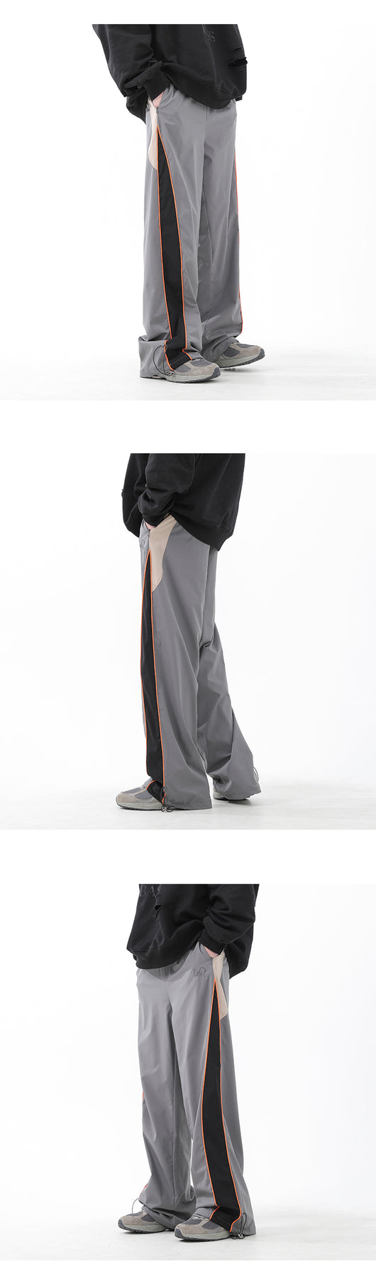 Pantalones Escolares Clásicos con Rayas Laterales para Hombre - Image 8