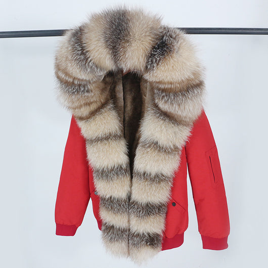 Abrigo de Piel con Cuello Desmontable y Compartimento Interior para Mujer - Image 29