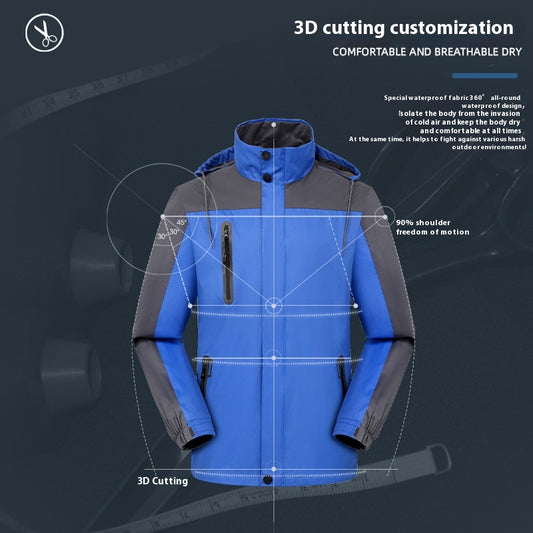 Chaqueta Impermeable Cortaviento Unisex para Aventuras al Aire Libre
