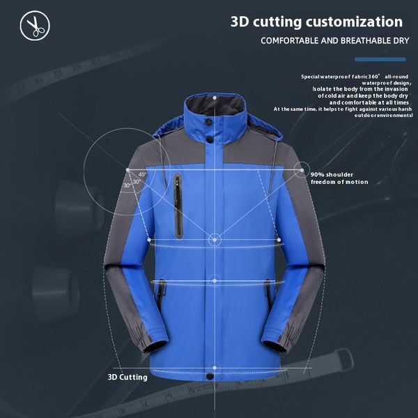 Chaqueta Impermeable Cortaviento Unisex para Aventuras al Aire Libre