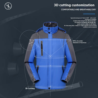 Chaqueta Impermeable Cortaviento Unisex para Aventuras al Aire Libre
