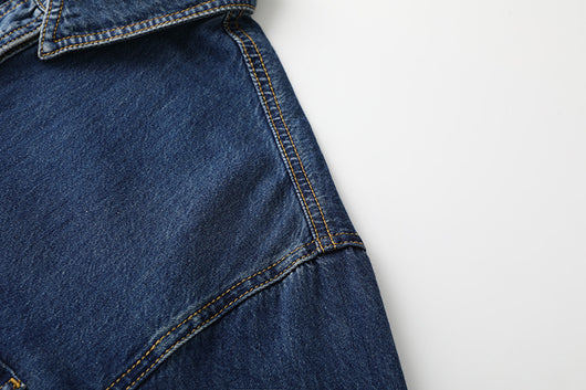 Camisa Minimalista Azul Denim para Commute Diario - Image 10