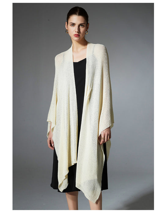 Cardigan Ligero Antibolitas Tejido Fino Color Sólido - Image 19