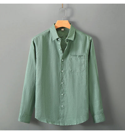 Camisa de Lino Suelta con Protección Solar de Manga Larga - Image 26