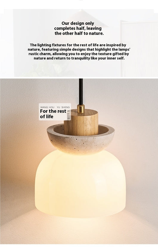 Lámpara de Mesita Estilo Japonés Minimalista en Madera Natural - Image 12