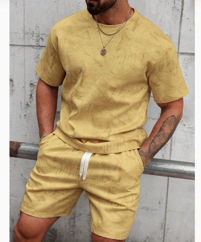 Conjunto Deportivo Casual para Hombre - Playera y Pantalón Corto Estampado - Image 17
