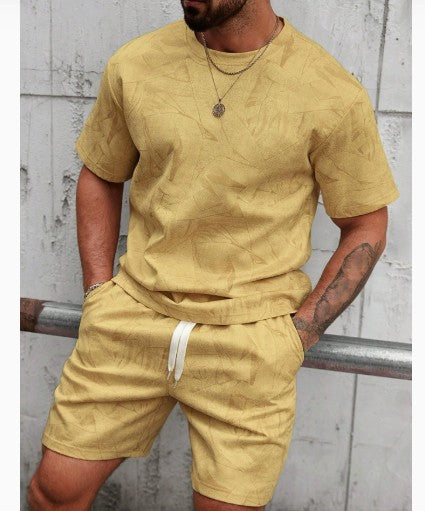 Conjunto Deportivo Casual para Hombre - Playera y Pantalón Corto Estampado - Image 17