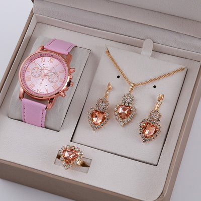 Conjunto de Reloj con Pulsera Graduada y Joyas para Mujer - Image 6
