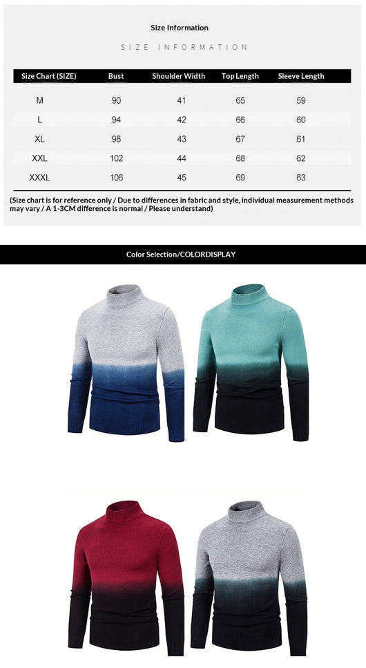 Suéter Térmico Degradado Cuello Medio para Hombre - Image 7