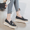 Zapatos Slip-On con Plataforma Secuenciada y Suela Gruesa Elevadora