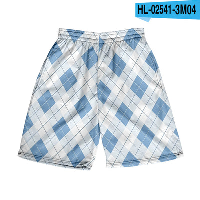 Shorts Casuales a Cuadros para Hombre - Pantalones de Playa - Image 14