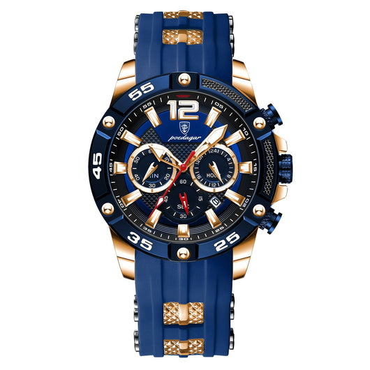 Reloj de Pulsera Multifuncional para Hombre con Banda de Silicona - Image 9