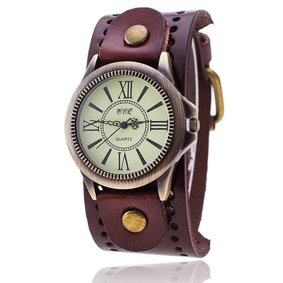 Reloj de Cuero Genuino Estilo Retro Romano - Image 15