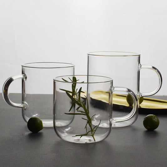 Taza de Vidrio Borosilicato para Té de Flores y Café
