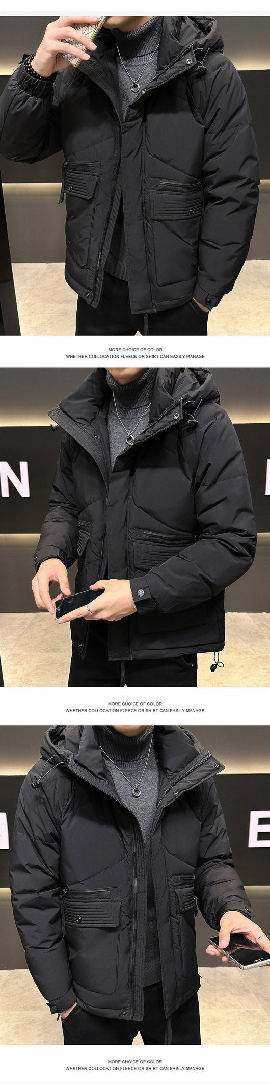 Abrigo Plumas Estilo Hong Kong - Chaqueta Trendy Impermeable - Image 8
