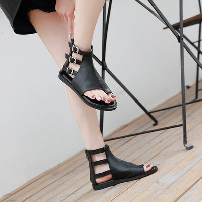 Sandalias Planas Cómodas con Anillo de Dedo para Mujer - Image 3