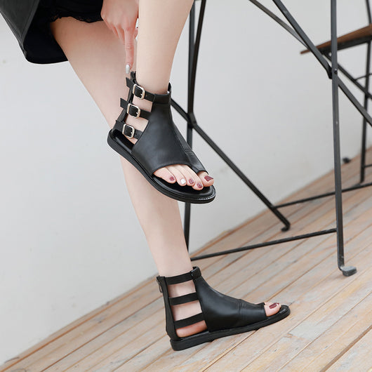 Sandalias Planas Cómodas con Anillo de Dedo para Mujer - Image 3