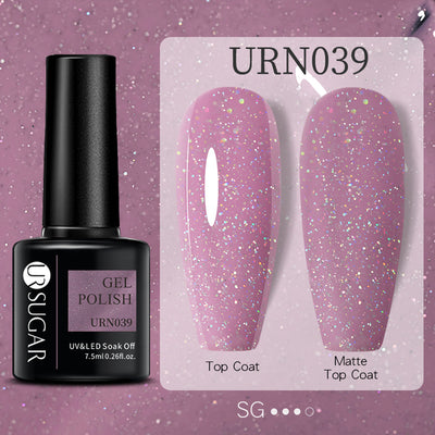Esmalte de Uñas Gel Brillo Negro, Blanco y Rojo Efecto Mate - Image 13
