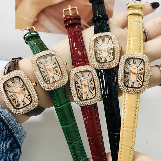 Reloj Delicado Girasol con Correa de Cuero para Mujer