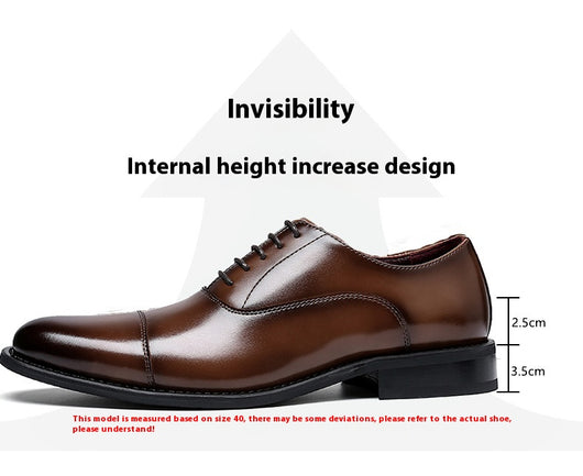 Zapatos de Vestir Elevadores para Hombre Estilo Británico en Cuero - Image 10