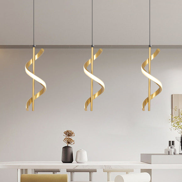 Lámpara Espiral Moderna para Comedor y Dormitorio