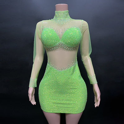 Vestido Corto Slim con Cuello Gasa y Cierre de Cremallera - Image 7