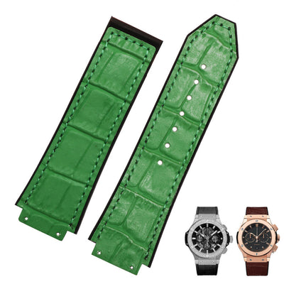 Correa de Reloj Cuero Genuino con Silicona para Hombre - Image 35