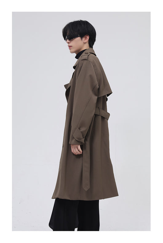 Gabardina Cruzada para Hombre con Cinturón Integrado - Image 10