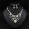 Conjunto de Joyería Nupcial con Zirconias de Colores