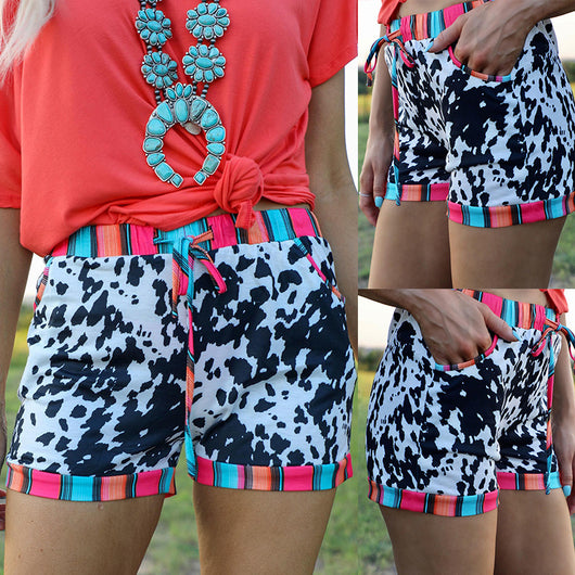 Shorts Casuales con Estampado de Leopardo y Cordón Ajustable - Image 11