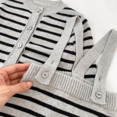 Conjunto Cardigan Tejido a Rayas - Dos Piezas - Image 3