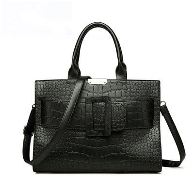 Bolso Bandolera Efecto Cocodrilo con Gran Capacidad - Image 6