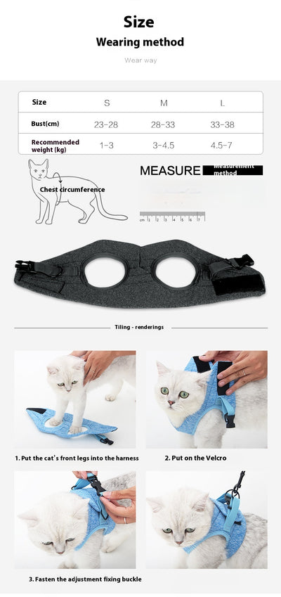 Chaleco Antiescape con Cuerda de Tracción para Gatos - Image 12