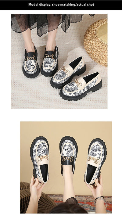 Mocasines Plataforma Plus Size con Cadena Dorada - Estilo Nacional Elegante - Image 19