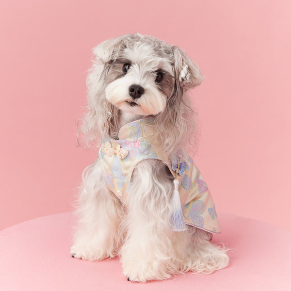Chaleco Cheongsam Estilo Neo-Chino para Mascotas Pequeños - Schnauzer y Bichón